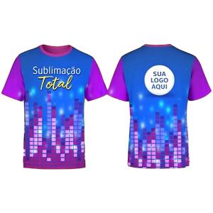 Camisa Sublimação Total  Estampa em toda área da camisa  Sublimação  Caso seja a mesma arte somente selecionar o botão - vou enviar minha arte